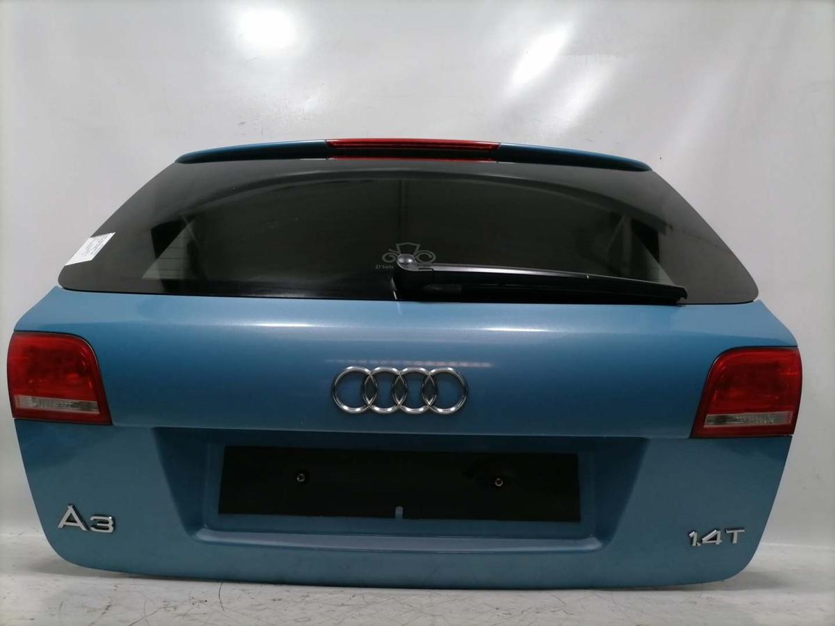 Audi A3 8P original Heckklappe mit Heckscheibe LX5T Eisvogelblau 5-T&uuml;rer Sportback Bj.2010